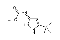 methyl N-(5-tert-butyl-1H-pyrazol-3-yl)carbamate结构式