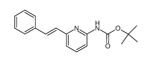 2-((tert-butoxycarbonyl)amino)-6-styrylpyridine Structure