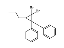 (2,2-dibromo-1-phenyl-3-propylcyclopropyl)benzene Structure