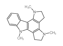 2,3,5,6-tetrahydro-1,4,7-trimethyldipyrrolo<2,3-a:2',3'-c>carbazole Structure