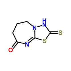2-Sulfanyl-6,7-dihydro[1,3,4]thiadiazolo[3,2-a][1,3]diazepin-8(5H)-one结构式