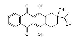 (9R)-6,9,11-trihydroxy-9-[(1S)-1-hydroxyethyl]-8,10-dihydro-7H-tetracene-5,12-dione结构式