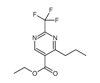 5-Pyrimidinecarboxylic acid, 4-propyl-2-(trifluoromethyl)-, ethyl ester结构式