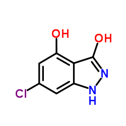 6-Chloro-4-hydroxy-1,2-dihydro-3H-indazol-3-one结构式