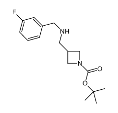 1-BOC-3-[(3-FLUOROBENZYL-AMINO)-METHYL]-AZETIDINE structure