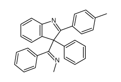N-methyl-1-phenyl-1-(3-phenyl-2-(p-tolyl)-3H-indol-3-yl)methanimine结构式
