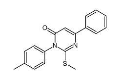 3-(4-methylphenyl)-2-methylsulfanyl-6-phenylpyrimidin-4-one结构式