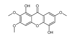 1,5-dihydroxy-2,3,7-trimethoxyxanthen-9-one Structure
