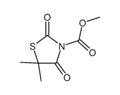 methyl 5,5-dimethyl-2,4-dioxo-1,3-thiazolidine-3-carboxylate Structure