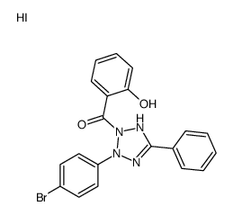 [3-(4-bromophenyl)-5-phenyl-1H-tetrazol-1-ium-2-yl]-(2-hydroxyphenyl)methanone,iodide Structure