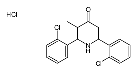 2,6-bis(2-chlorophenyl)-3-methylpiperidin-4-one,hydrochloride结构式