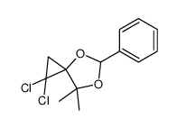 2,2-dichloro-7,7-dimethyl-5-phenyl-4,6-dioxaspiro[2.4]heptane Structure