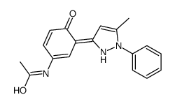 N-[3-(3-methyl-2-phenyl-1H-pyrazol-5-ylidene)-4-oxocyclohexa-1,5-dien-1-yl]acetamide Structure