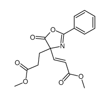 methyl 3-(4-(3-methoxy-3-oxopropyl)-5-oxo-2-phenyl-4,5-dihydrooxazol-4-yl)acrylate Structure