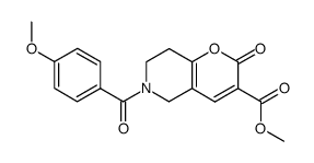 methyl 6-(4-methoxybenzoyl)-2-oxo-5,6,7,8-tetrahydro-2H-pyrano[3,2-c]pyridine-3-carboxylate Structure