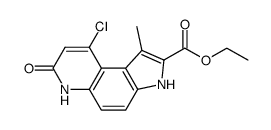 9-Chloro-1-methyl-7-oxo-6,7-dihydro-3H-pyrrolo[3,2-f]quinoline-2-carboxylic acid ethyl ester结构式