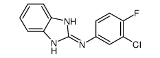 N-(3-chloro-4-fluorophenyl)-1H-benzimidazol-2-amine结构式