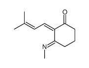 2-(3-methylbut-2-enylidene)-3-methyliminocyclohexan-1-one结构式