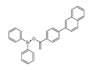 1-(4-naphthalen-2-ylphenyl)ethenoxy-diphenylsilicon结构式