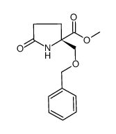 (S)-methyl 2-[(benzyloxy)methyl]-5-oxopyrrolidine-2-carboxylate Structure