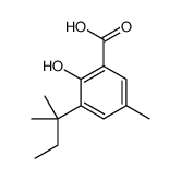 2-hydroxy-5-methyl-3-(2-methylbutan-2-yl)benzoic acid结构式