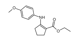 2-(4-methoxyphenylamino)-cyclopent-1-enecarboxylic acid ethyl ester结构式