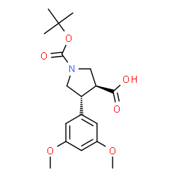 反式-1-(叔丁氧羰基)-4-(3,5-二甲氧基苯基)吡咯烷-3-羧酸图片
