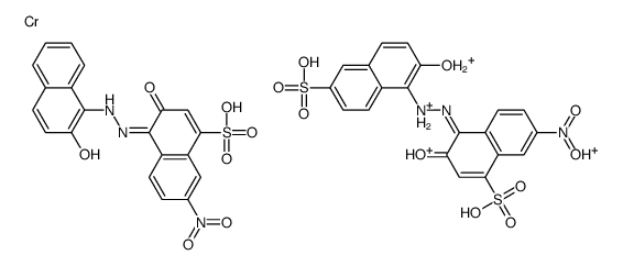 chromium,hydron,(4Z)-4-[(2-hydroxynaphthalen-1-yl)hydrazinylidene]-7-nitro-3-oxonaphthalene-1-sulfonic acid,(4Z)-4-[(2-hydroxy-6-sulfonaphthalen-1-yl)hydrazinylidene]-7-nitro-3-oxonaphthalene-1-sulfonic acid结构式