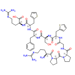 ARG-PRO-PRO-GLY-THI-SER-DPHE-THI-ARG结构式