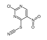 (2-chloro-5-nitropyrimidin-4-yl) thiocyanate Structure