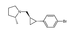 1-[2-(4-bromo-phenyl)-(1R,2R)-cyclopropylmethyl]-(2R)-2-methyl-pyrrolidine Structure