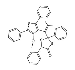 2-<1-(3-Methoxy-2,5-diphenylthien-4-yl)-2-methyl-1-propen-1-yl>-2,5-diphenyl-1,3-dithiolan-4-on Structure