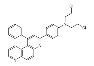 Bis-(2-chloro-ethyl)-[4-(1-phenyl-[4,7]phenanthrolin-3-yl)-phenyl]-amine Structure
