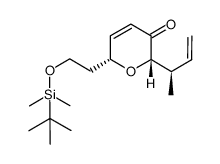 (2S,6R)-2-((R)-but-3-en-2-yl)-6-(2-(tert-butyldimethylsilanyloxy)ethyl)-2H-pyran-3(6H)-one Structure