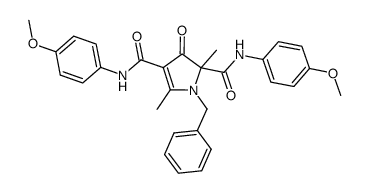 1-benzyl-N2,N4-bis(4-methoxyphenyl)-2,5-dimethyl-3-oxo-2,3-dihydro-1H-pyrrole-2,4-dicarboxamide Structure