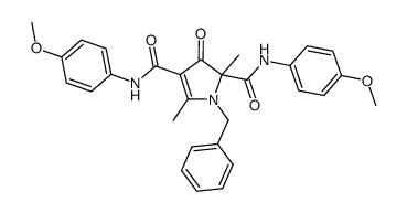 1-benzyl-N2,N4-bis(4-methoxyphenyl)-2,5-dimethyl-3-oxo-2,3-dihydro-1H-pyrrole-2,4-dicarboxamide结构式