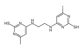 6,6'-dimethyl-4,4'-ethane-1,2-diyldiamino-1(5)H,1'(5')H-bis-pyrimidine-2-thione结构式