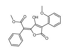 [3-hydroxy-4-(2-methoxy-phenyl)-5-oxo-5H-furan-2-ylidene]-phenyl-acetic acid methyl ester Structure