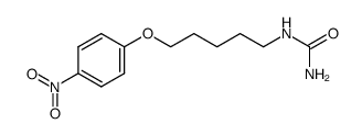 [5-(4-nitro-phenoxy)-pentyl]-urea结构式