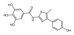 3,4,5-trihydroxy-N-[4-(4-hydroxy-phenyl)-5-methyl-thiazol-2-yl]-benzamide Structure