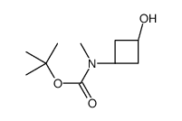 n-(反式-3-羟基环丁基)-叔丁基氨基甲酸叔丁酯结构式