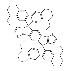 4,9-Dihydro-4,4,9,9-tetrakis(4-hexylphenyl)-s-indaceno[1,2-b:5,6-b']dithiophene Structure