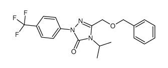 3-((BENZYLOXY)METHYL)-4-ISOPROPYL-1-(4-(TRIFLUOROMETHYL)PHENYL)-1H-1,2,4-TRIAZOL-5(4H)-ONE Structure