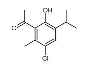 1-(3-chloro-6-hydroxy-5-isopropyl-2-methyl-phenyl)-ethanone结构式