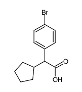 (+/-)-(4-Bromophenyl)(cyclopentyl)acetic acid结构式