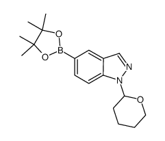 1-(Tetrahydro-2H-Pyran-2-Yl)-1H-Indazole-5-Boronic Acid Pinacol Ester Structure