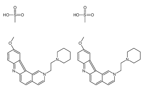 methanesulfonate,10-methoxy-2-(2-piperidin-1-ylethyl)-7H-pyrido[4,3-c]carbazol-2-ium Structure