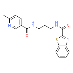 N-(3-{[(6-Methyl-3-pyridinyl)carbonyl]amino}propyl)-1,3-benzothiazole-2-carboxamide结构式