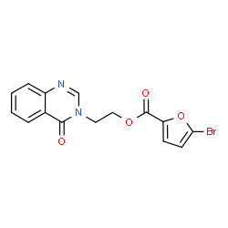 2-(4-Oxo-3(4H)-quinazolinyl)ethyl 5-bromo-2-furoate结构式
