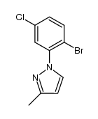 1-(2-溴-5-氯苯基)-3-甲基-1H-吡唑结构式